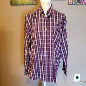 Vintage Wrangler classic checkered plaid Lane Frost button-down shirt